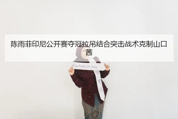 陈雨菲印尼公开赛夺冠拉吊结合突击战术克制山口茜